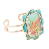 Scenic Sedona Blue Turquoise and Golden Cuff Bracelet - Barse Jewelry - Flyclothing LLC