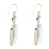 Scenic Sedona Desert Blue Turquoise Golden Drop Earrings