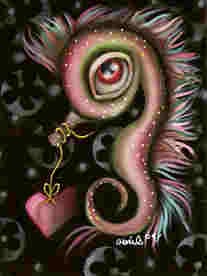 Black Market Art Company Seahorse With Heart Print