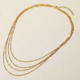 SECRET BOX_Stainless Steel Layered Chain Necklace - Madeline Love - Flyclothing LLC