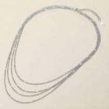 SECRET BOX_Stainless Steel Layered Chain Necklace - Madeline Love - Flyclothing LLC