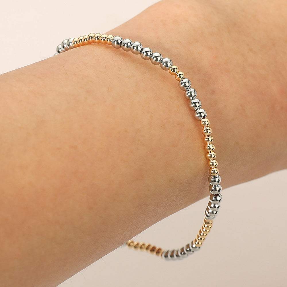 SECRET BOX Versatile Two Tone Bubble Beaded Stretch Bracelet - Madeline Love - Flyclothing LLC
