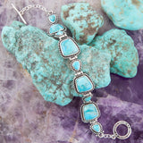 Sedona Blue Turquoise and Sterling Silver Toggle Bracelet - Barse Jewelry