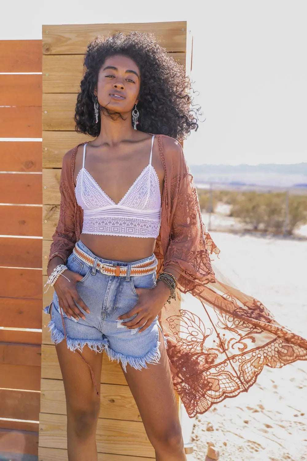 See-Through Lace Kimono - Boho Clothing and Accessories - Flyclothing LLC