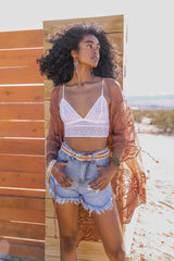 See-Through Lace Kimono - Boho Clothing and Accessories - Flyclothing LLC