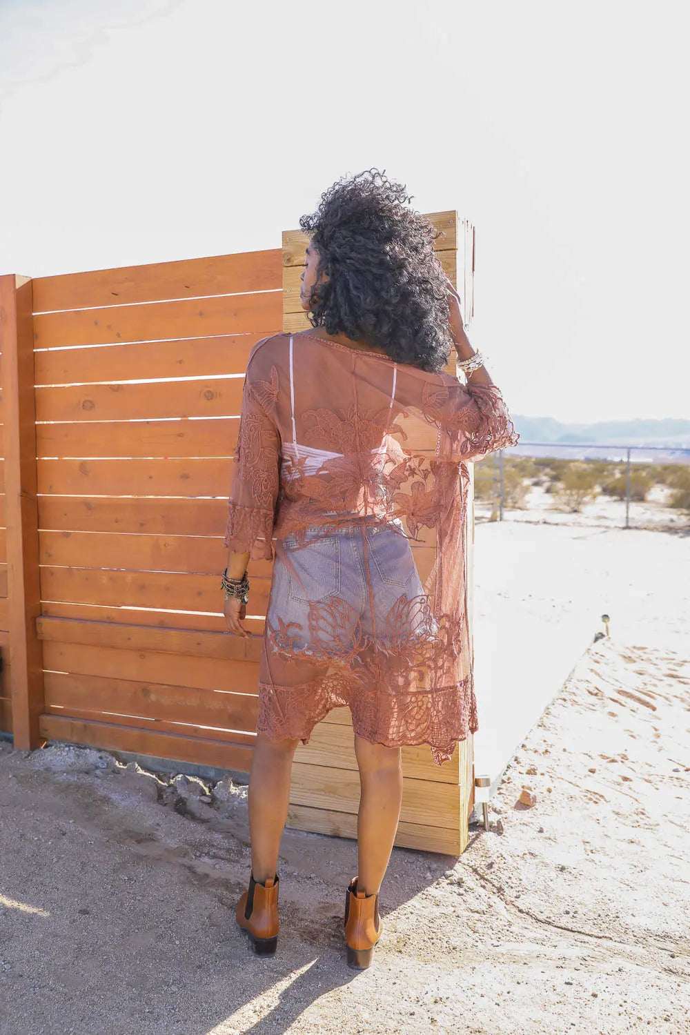 See-Through Lace Kimono - Boho Clothing and Accessories - Flyclothing LLC