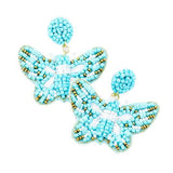 Seed Bead Butterfly Earrings - Madeline Love - Flyclothing LLC