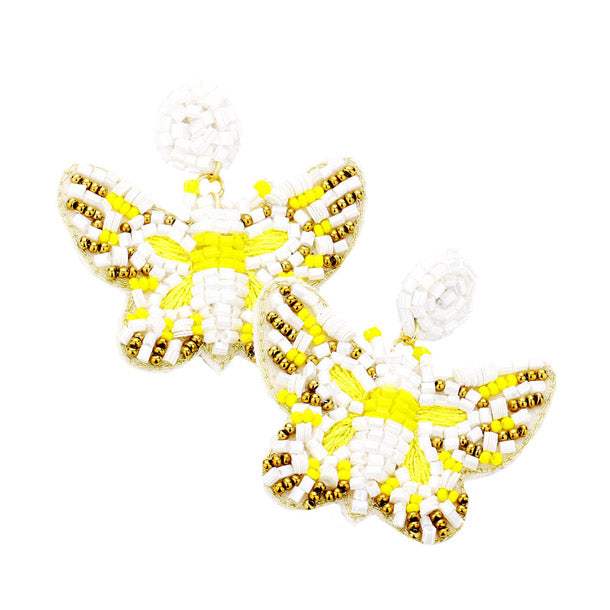 Seed Bead Butterfly Earrings - Madeline Love - Flyclothing LLC