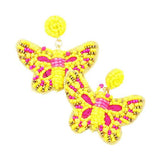 Seed Bead Butterfly Earrings - Madeline Love - Flyclothing LLC