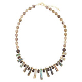 Sepia Sea Green Abalone Statement Golden Necklace - Barse Jewelry - Flyclothing LLC