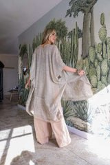 Sequin Frayed Kimono - Boho Clothing and Accessories - Flyclothing LLC