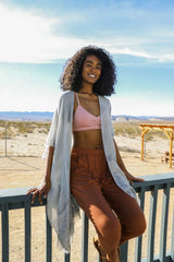 Sequin Frayed Kimono - Boho Clothing and Accessories - Flyclothing LLC