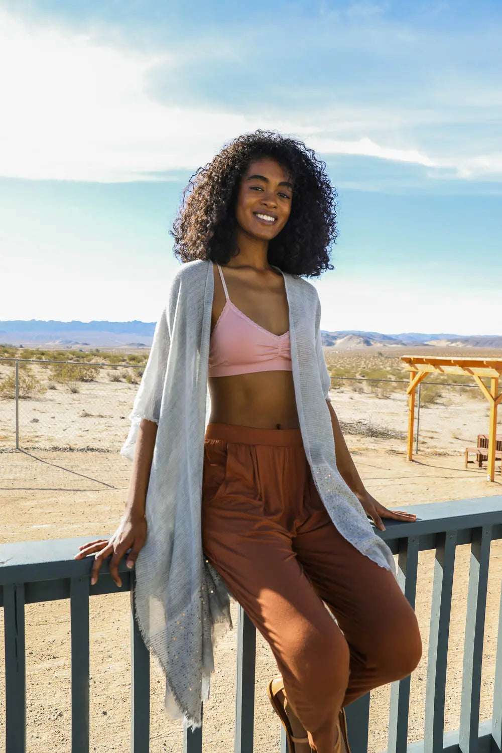 Sequin Frayed Kimono - Boho Clothing and Accessories - Flyclothing LLC
