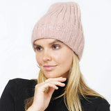 Sequin Stripe Knit Beanie Hat - Madeline Love - Flyclothing LLC