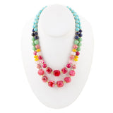 Colorful Serape Multi Stone Statement Necklace - Barse Jewelry