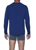 Wood Underwear deep space blue long sleeve henley - Wood Underwear