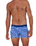 Wood Underwear blue camo boxer brief w/fly - Wood Underwear