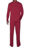 Wood Underwear burgundy luxe-l006 luxe henley - Wood Underwear - Flyclothing LLC