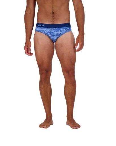 Wood Underwear blue camo hip brief - Wood Underwear - Flyclothing LLC