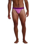 Wood Underwear purple interlock thong - Wood Underwear