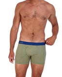 Wood Underwear olive boxer brief w/fly - Wood Underwear