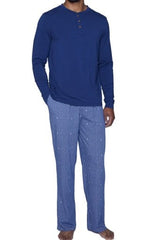 Wood Underwear deep space blue long sleeve henley
