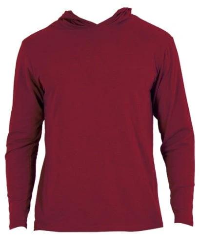 Wood Underwear burgundy long sleeve hoodie - Wood Underwear