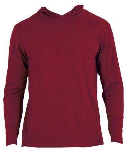 Wood Underwear burgundy long sleeve hoodie - Wood Underwear - Flyclothing LLC