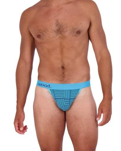 Wood Underwear blue hound weave thong - Wood Underwear - Flyclothing LLC
