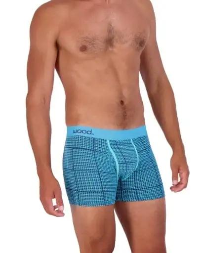 Wood Underwear blue hound weave boxer brief w/fly - Wood Underwear