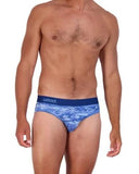 Wood Underwear blue camo hip brief - Wood Underwear