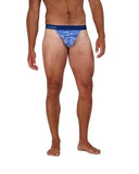 Wood Underwear blue camo thong - Wood Underwear