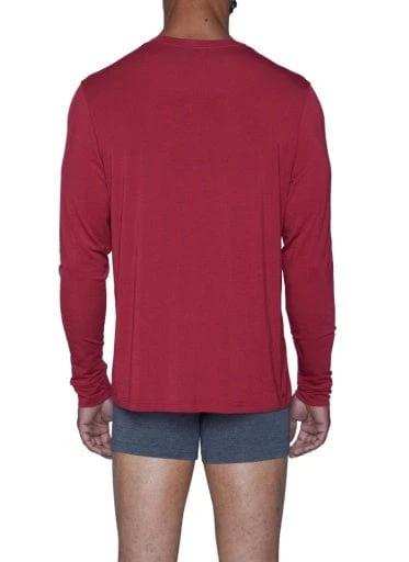 Wood Underwear burgundy luxe-l006 luxe henley - Wood Underwear - Flyclothing LLC