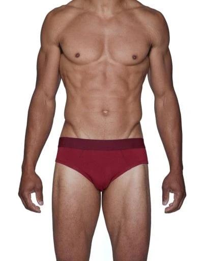 Wood Underwear burgundy red hip brief - Wood Underwear