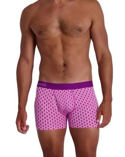 Wood Underwear purple interlock boxer brief w/fly - Wood Underwear