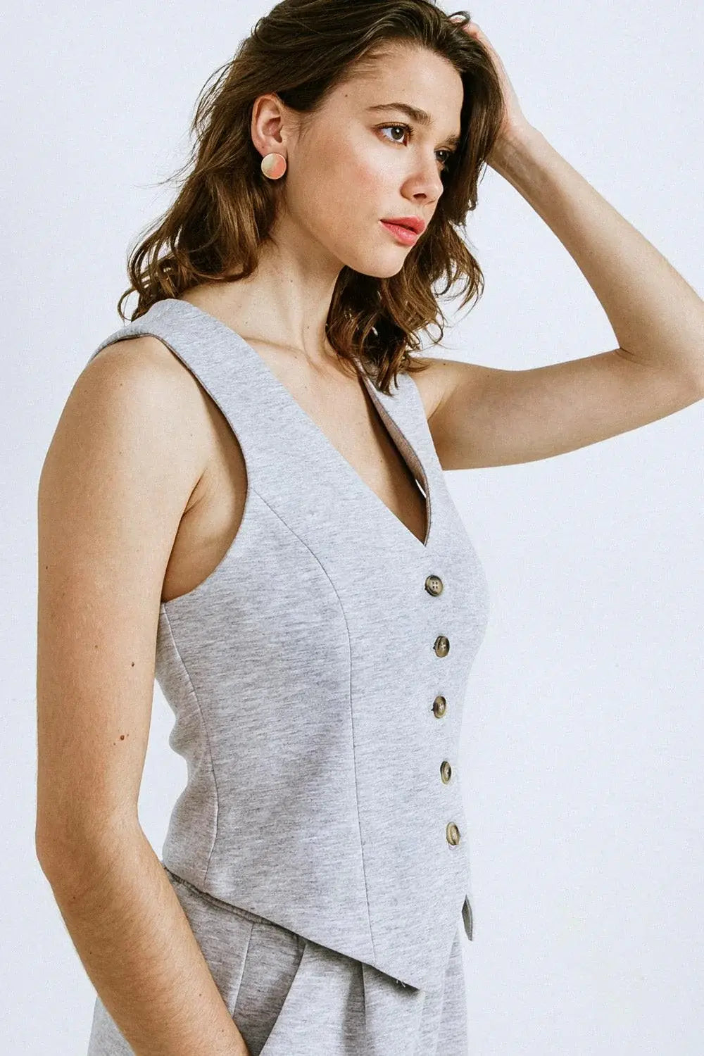 CALL MY LOVELY PONTI VEST - Flying Tomato - Flyclothing LLC