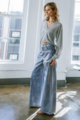 PEACE AND JOY DENIM PANTS - Flying Tomato - Flyclothing LLC