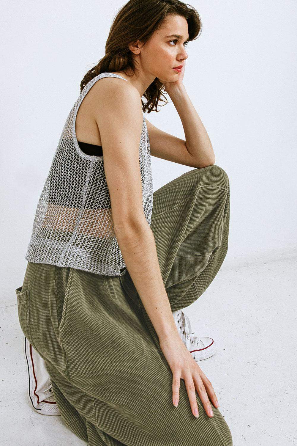 LOST IN THE WAVES WOVEN TANK TOP - Flying Tomato - Flyclothing LLC