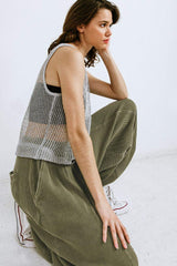 LOST IN THE WAVES WOVEN TANK TOP - Flying Tomato - Flyclothing LLC