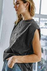 MY OWN PLANS WASHED KNIT TOP - Flying Tomato - Flyclothing LLC