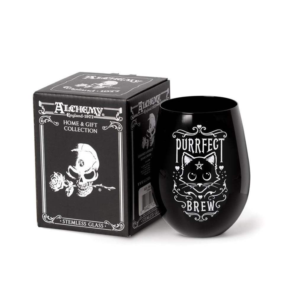 Purrfect Brew Stemless Glass - Alchemy of England - Flyclothing LLC