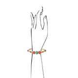 Shades of Multi Stone Golden Cuff Bracelet - Barse Jewelry