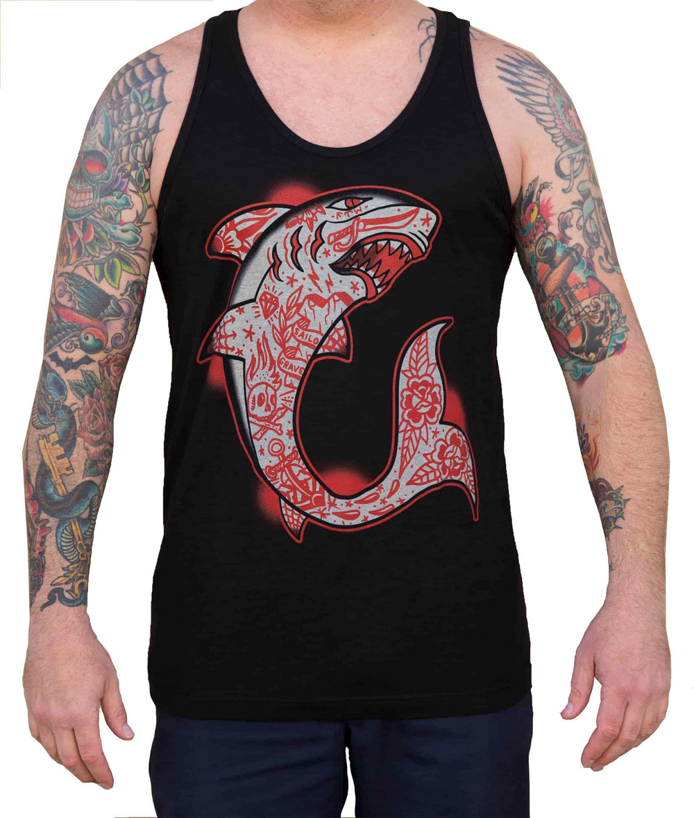 Black Market Art Company Shark Men's Tank Top
