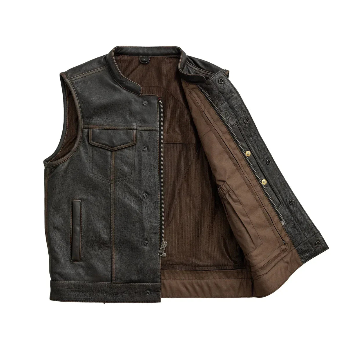 Sharp Shooter Men's Motorcycle Leather Vest - First Manufacturing Company - Flyclothing LLC