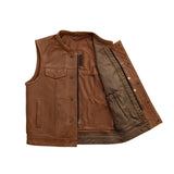 Sharp Shooter Men's Motorcycle Leather Vest - First Manufacturing Company - Flyclothing LLC
