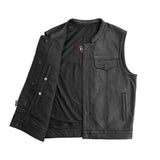 Sharp Shooter Men's Motorcycle Leather Vest - First Manufacturing Company - Flyclothing LLC