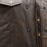 Sharp Shooter Men's Motorcycle Leather Vest - First Manufacturing Company - Flyclothing LLC