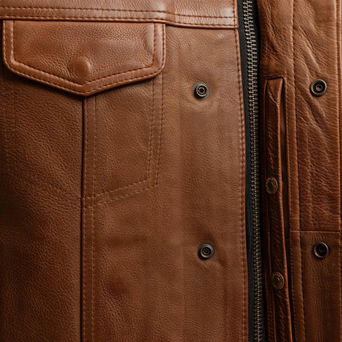 Sharp Shooter Men's Motorcycle Leather Vest - First Manufacturing Company - Flyclothing LLC