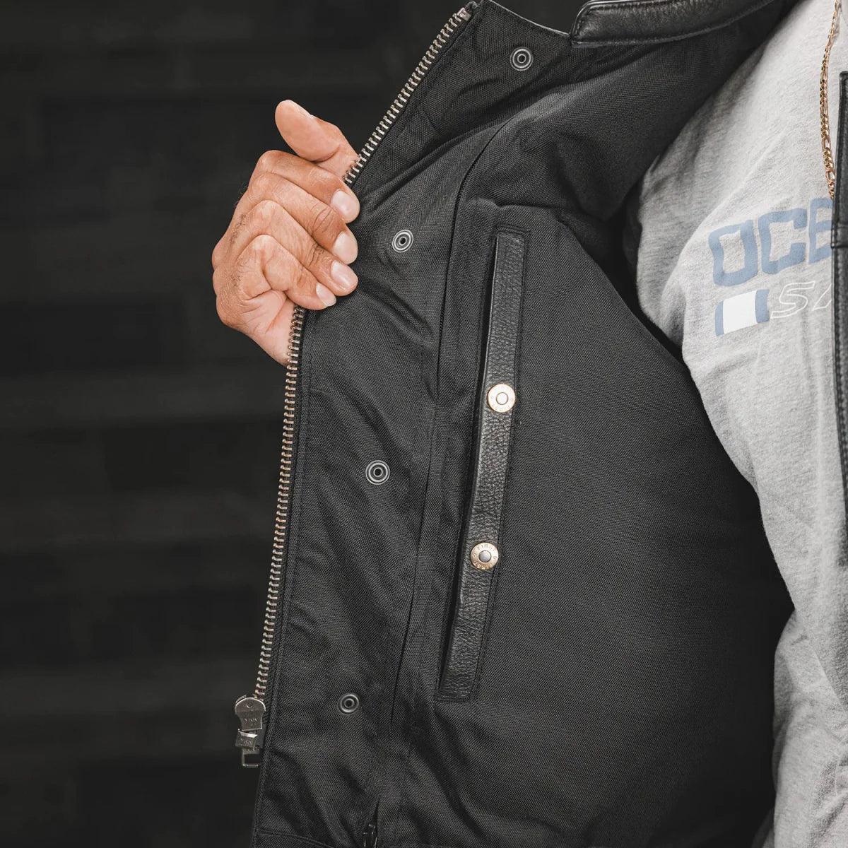 Sharp Shooter Men's Motorcycle Leather Vest - First Manufacturing Company - Flyclothing LLC