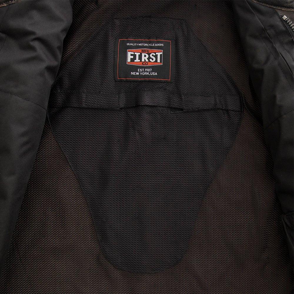 Sharp Shooter Men's Motorcycle Leather Vest - First Manufacturing Company - Flyclothing LLC
